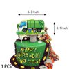 35 Pieces Garbage Truck Birthday Party Supplies Includes Garbage Truck Happy Birthday Banner, Garland, Cake Topper, Cupcake Toppers, Balloons for Trash Truck Waste Management Recycling Party Supplies