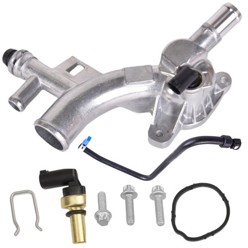 Upgraded Aluminum Coolant Housing Water Outlet 25193922 902-846 Engine Coolant Water Outlet Compatible with 2011-2020 Chevy Cruze Sonic Trax Volt Encore 1.4L