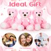 Aoriher 6 Pieces Bear Bulk Stuffed Animal Baby Shower Bear Plush Toys Soft Cute Bear Graduation Gifts Sleeping and Playing Decorations(Pink)
