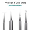 SGNEKOO Professional Facial Milia Removal Tool and Whitehead Extractor, High Grade Stainless Steel Double Ended Needle and Tweezers Kit,Blackhead,Blemish,Zit and Pimple Acne Remover Popper