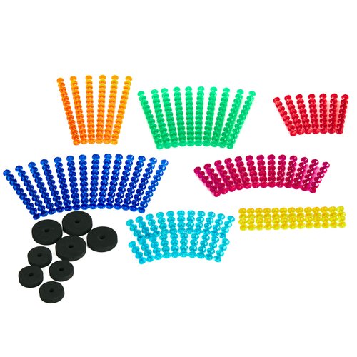 POPULAR PLAYTHINGS Playstix Translucent Set Construction Toy Building Blocks 105 Piece Kit