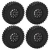 FastUU RC Car Tires Wheel, Wear Resistance Antislip RC Car Rubber Tires Excellent for WPL B14 B24 C14 C24 for MN D90 D91 D96 D99(R789BL Black)
