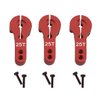3PCS ShareGoo 25T Aluminum Servo Horns Arms M3 Threads Metal Steering Arm for RC Car Truck Buggy Airplane-Red