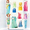 Daniel Axel Magnetic Dress Up Paper Doll,Magnet Princess Dress Up Dolls for Girls Ages 4-7 Kids,Travel Activities Road Trip Car Ride Interactive Learning Created Imagine Set Birthday Gift