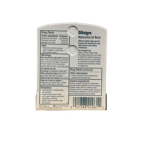 Blistex Medicated Lip Balm, SPF 15, 0.15 oz each (Pack of 24)