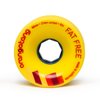 Orangatang Fat Free 65 mm 86a Freeride Longboard Skateboard Wheels (Yellow, Set of 4)