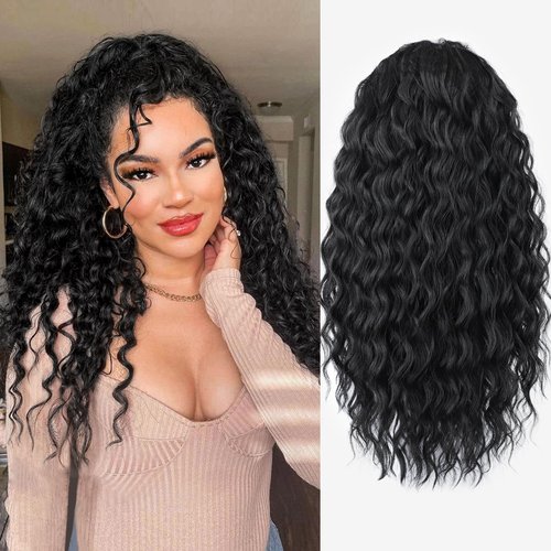 FREEMEIGE Ponytail Extension Drawstring Ponytail for Women Synthetic Long Curly Pony Tails Hair Extensions Clip in Ponytail 20 Inch Hairpiece