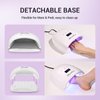 Melodysusie UV Nail Lamp, Plus30T UV Light for Gel Nails True 54W Professional Led Nail Dryer with 3 Timer, Smart Sensor, LCD Display, Detachable Tray Fast Curing Nail Art Tools Manicure Accessories