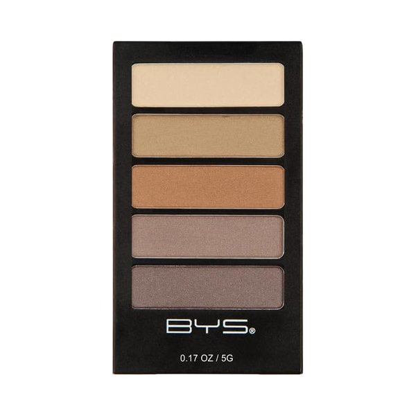 BYS Women's 5-Piece Eye Shadow Palette, Natural Delight Eye Pigments, 0.17 Ounce (Pack of 1)