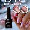 DIDIER LAB - Premium Octagon Fiber Base Coat Gel Nail Polish - Nail Strengthener - nail hardener - For LED UV Lamp - Clear Ridge Filler Base Coat Nail Polish - Soak off Gel Polish - With Vitamins