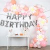 Silver Happy Birthday Banner for Men Women Happy Birthday Balloon Letters Happy Birthday Sign Happy Birthday Balloons for Happy Birthday Decorations Balloons for Birthday Party Supplies Birthday Decor