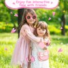 Oisacirg Play Purse for Little Girls, 23PCS Toddler Purse with Pretend Makeup for Kids, Princess Toys Includes Crossbody Bag, Phone, Wallet, Keys, Kids Toy Purse Birthday Gift Toys for Girls 3 4 5 6+