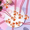 KeeStar 24 Pack Fox Necklace Party Favors for Jungle Animal Themed Baby Shower, Birthday Party Goodie Bag Fillers, School Carnival Rewards, Photography Props, Home Decorations, Classroom Prize