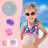 2Pcs Sunscreen Applicator for Kids, Sunblock Brush with Protective Case Sun Lotion Applicator SunCream Brush with Cleaning Pad for Suncream Liquid Foundation