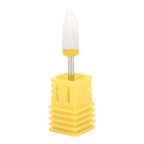 Ceramic Nail Drill Bit Corn Head Shape, Acrylic Nail Tools False Nails Accessories Professional Grinding Head for Nail Polishing(Blue)(XF yellow box)