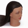 Headfix 26"-28" Long Hair Mannequin Head Synthetic Fiber Hair Hairdresser Practice Styling Training Head Cosmetology Manikin Doll Head with Clamp (6F2026BY0220)