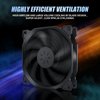 uphere 3-Pack Long Life Computer Case Fan 120mm Cooling Case Fan for Computer Cases Cooling,12BK3-3