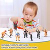 8 Pieces Firefighter Action Figures, Fireman Toys for 3 4 5 6 7+ Year Old Boys, 4-Inch Toy Figure & Playsets with Accessories, Ideal Gifts for Boys Girls Kids, Christmas Stocking Stuffers Party Favor
