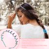 6 Pieces Zigzag Headbands for Women Shark Tooth Comb Hairbands Wrapped Cloth Hairbands Wave Shape Plastic Hair Band Hair Accessory(Chic Pattern)