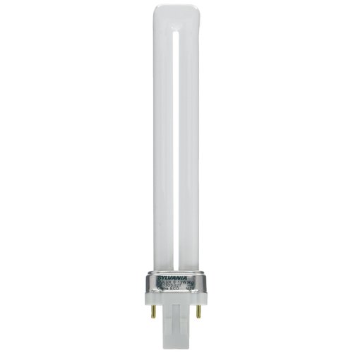 LEDVANCE 20491 White, Sylvania DULUX 13W Single Compact Fluorescent Lamp, GX23 2-Pin Base, 2700K Soft, 1 Pack