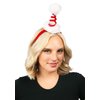Cocktail Springy Santa Headband - Velvet Fabric with Faux Fur and Red Spring Pom, Costume Accessory Standard
