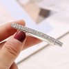 4Pcs Rhinestone Barrettes for Women, Silver Hair Accessories, Clips Small Crystal, Bling Diamond Clip, Bow Girls Rhinestones, Dressy Metal Pins, Sparkly Barrette Butterfly