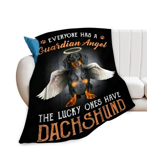 Dachshund Blanket Dachshund Gifts and Decor Cute Dog Throw Blanket Dog Blanket for Girls Women Kids Adults Soft Warm Cozy Fleece Blanket for Couch Sofa ​Bed 50"x40"