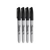 Sharpie Permanent Markers, Fine Point, Black Ink (4-Pack)