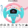 VINGVO Toy Steering Wheel, Simulated Driving Controller Electric Early Learning Educational Sounding Toy Pretend Driving Seat Toys for Children Boys and Girls, Kids Interactive Toys,