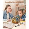 RoWood Miniature House Kit, DIY Miniature Dollhouse Kits for Adults, Mayberry Street Miniatures, Crafts for Adults Teens Kids, Gifts on Birthday Christmas - Cathy's Flower House