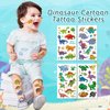 10 Sheets(120PCS) Dinosaur Temporary Tattoos for Kids Cartoon Fake Tattoo Stickers Cute Dinosaur Egg Tree Leaf Design Waterproof Body Art Tattoo Sticker for Kids Birthday Party Decoration Supplies