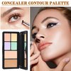 6 Colors Correcting Concealer Palette, Waterproof Long Lasting Full Coverage Contouring Foundation Concealer Palette, Makeup Cream Contour Highlighting Concealer Palette Makeup Kit with Brush（#01）