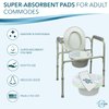 TidyCare Bedside Commode Absorbent Pads for Portable Toilet Chair Bucket and Bedpan | Value Pack of 40 Disposable Commode Pads for Adults in Medical Care | Universal Fit Portable Toilet Pads