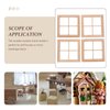 4pcs Miniature Dollhouse Window Frame Model Scale Dollhouse Furniture Decor Doll House Craft Accessories