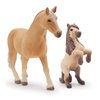 Gemini&Genius Horses Toy for Kids, Farm Premium Horse Animal Playset, Mare with Horse Cub Family Action Figures Party Favors Supplies, Party Cupcake Toppers, Birthday Gifts for Kids