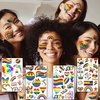 EGMBGM 132+ PCS LGBT Gay Pride Temporary Tattoos For Women Men Adults, Rainbow Temporary Tattoos Face Stickers Body Art, Bulk Flag Stripes Pride Tattoos Temporary, Rainbow Accessories For Women Pride Parade Festival