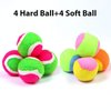 Cooraby Toss and Catch Paddle Game Disc 4 Set Paddle Toss and Catch Ball Sport Game Suitable for Sports, Beach and Party Favor with Storage Bag, 8 Paddles and 8 Balls (15.5cm)