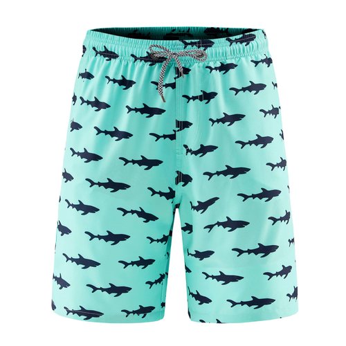 APTRO Men's Swim Trunks with Mesh Lining Quick Dry Bathing Suit 9" Big & Tall Swimsuit #139 Shark L