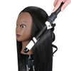 SOPHIRE 16" 100% Real Hair Mannequin Head with stand, Hairdresser Cosmetology Mannequin Manikin Training Practice Doll Head for Braiding Hairstyling - Black
