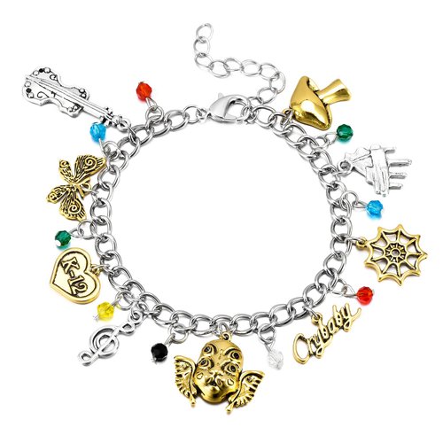 Catuni Charms Bracelet Album Music Jewelry Link Chain Bracelet Women Costume Fans Gift