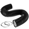 VIVOSUN 4 Inch 8 Feet Black Non-Insulated Flex Air Aluminum Ducting Dryer Vent Hose for HVAC Ventilation w/Two 4 Inch Stainless Steel Clamps