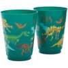 BLUE PANDA - 16 Pack Plastic Dinosaur Cups for Kids, Dino Party Favors for Birthday Supplies (16 oz)