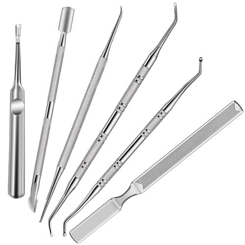 6PCS Ingrown Toenail Tool, MORGLES Toenail File and Lifter, Professional Surgical Grade Under Nail Cleaner Tools