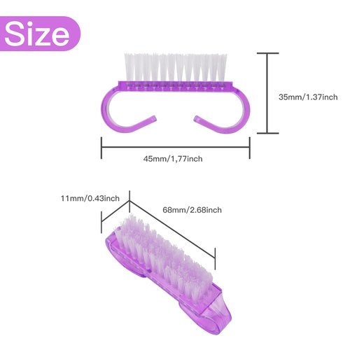 YEEPSYS Handle Grip Nail Brush, Hand Fingernail Brush Cleaner Scrubbing Kit Pedicure for Toes and Nails Men Women (Muticolored C，Small Size)