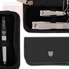 3 Swords Germany - brand quality 3 piece manicure pedicure grooming kit set for professional finger & toe nail care tool clipper fashion leather case in gift box, Made by 3 Swords (762)
