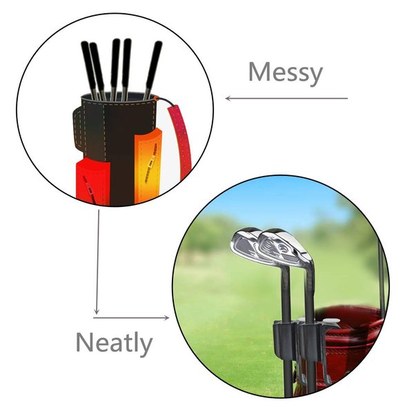 2 Pack Golf Putter Clip Golf Bag Clip on Putter Clamp Holder Golf Putter Clip Organizer Ball Marker for Golf Accessories