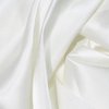 VACVELT Charmeuse Satin Fabric by The Yard, 60 Inch Wide Ivory White Satin Fabric Shiny & Soft Cloth Fabric, Silky Satin Fabric for Bridal Dress, Wedding Decorations, Crafts, Sewing, Draping (1 Yard)