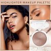 XINGXYUEL White Highlighter Makeup Palette Shimmer Face Highlighter Powder Palette Iluminadores De Maquillaje Narutal Glow Highlighters Pressed Powder Makeup for Face-03 Champagne Gold