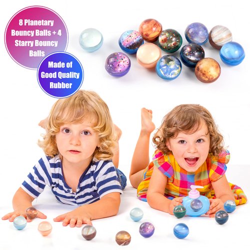 Pllieay 110pcs Outer Space Party Bag Fillers for Kids, Space Bouncy Balls Sticky Hands Slap Bracelets Space Toys for Kids Birthday Christmas Gift Goodie Bag Fillers Pinata Stuffers Classroom Prizes