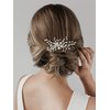 SWEETV Bride Silver Wedding Hair Comb Crystal Hair Accessories with Rhinestone Bridal Hair Clip Sparkly Hair Piece Gem Hair Accessories for Women and Girls
